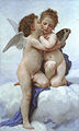 Eros y Psique niños, por Bouguereau