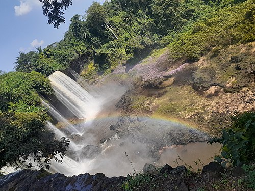 Top view of Agbokim falls, located in Ikom, Cross River State, Nigeria. Photograph: User:MuaMee