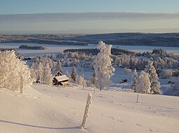 Vy över Laxsjön.