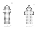 Plans des cathédrales d'Autun et Langres