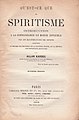 Page de garde de Qu'est-ce que le spiritisme ?, édition de 1869.