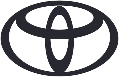 1989 Toyota logo containing all letters of the name in the Latin alphabet.