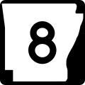 Single-digit state highway shield, Arkansas