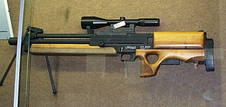 Walther WA 2000 in der Vitrine der Wehrtechnischen Studiensammlung Koblenz