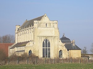 Abbaye d'Ardenne : abbatiale transformée en bibliothèque.