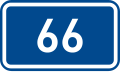 Sign of 1st class road 66 in the Czech Republic