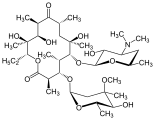 Erythromycin, an antibiotic.