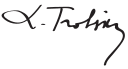 Trotsky's signature