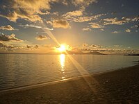 Plage PK 18 au soleil couchant