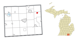 Location within Lenawee County