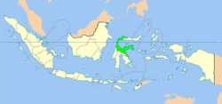 Kaart van de Provincie Midden-Sulawesi in Indonesië