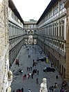 La Galleria degli Uffizi des de la Piazza della Signoria