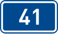 Sign of 1st class road 41 in the Czech Republic