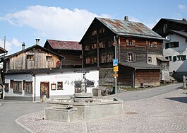 Feldis village center and fountain