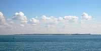 Île-d'Aix, as seen from the south-west, from Fort Boyard.