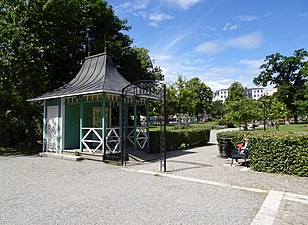 Boulebanan och paviljongen i Stadsparken