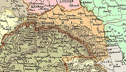 Karta över Galizien 1836.