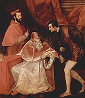 Lukisan Paus Paulus III dengan Alessandro Farnese dan Ottavio Farnese