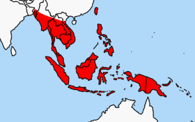 Polynesian rat range in Southeast Asia (in red)