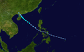 Tropical Storm Jelawat (Domeng) track map