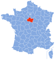 Localisation du Loiret en France