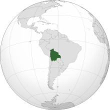 Location of Bolivia