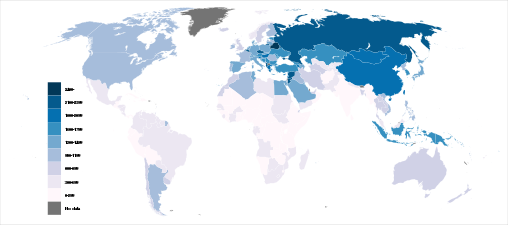 Årlig cigarettkonsumtion 2016 Personer 15 år och äldre