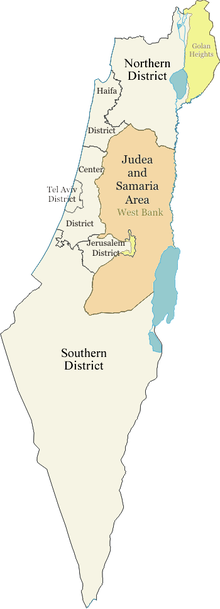 A clickable map of Israel.