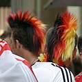 German fan hairdo in Cologne.