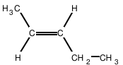 Formule développée du (E)-pent-2-ène