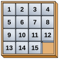 A solved 15-puzzle