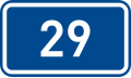 Sign of 1st class road 29 in the Czech Republic