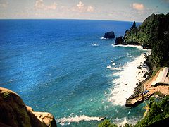 Pitcairn landing, un des principaux débarcadères.