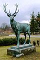 English: Deer statue in Hirschfelde, Brandenburg Deutsch: Hirsch-Statue in Hirschfelde, Brandenburg