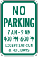 No parking sign with permissive parking green color, Glenside, PA