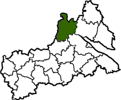 Location of Kaņivas rajons