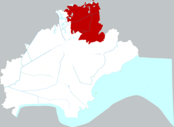 嘉興市中の嘉善県の位置