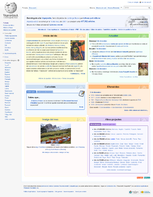 Hlavní strana Katalánské Wikipedie