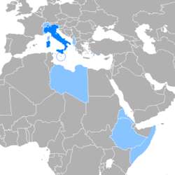 Поширеність італійської мови:    Мова більшості    Мова меншості