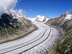 Le glacier d'Aletsch alimente le Rhône.