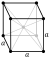 Body-centered cubic crystal structure for မဲန္ဂနီ့သ်