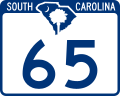 Two-digit state route shield, South Carolina