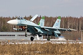 Su-27 on landing