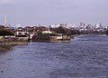 Blick über den Fluss Ribble auf die Stadt