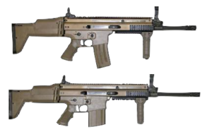 SCAR-L (nahoře) a SCAR-H (dole)