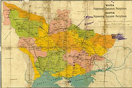 Мапа УНР, січень 1918 рік