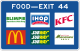 Specific service signs for food, gas, lodging, etc.