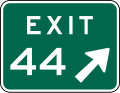 Exit number sign, right