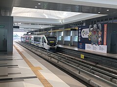 The Palembang Light Rail Transit serving passengers from the Sultan Mahmud Badaruddin II International Airport to the Palembang city center