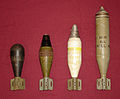 Many 60 mm mortar bombs.